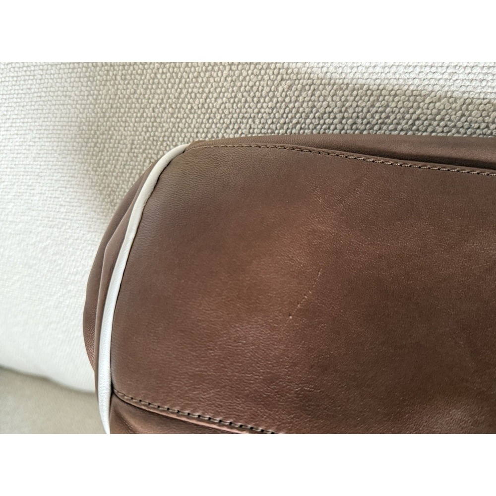 Marni Leather Kisslock bag Purse Brown Leather Vintage Rare Y2K Shoulder Luxury - Picture 12 of 12